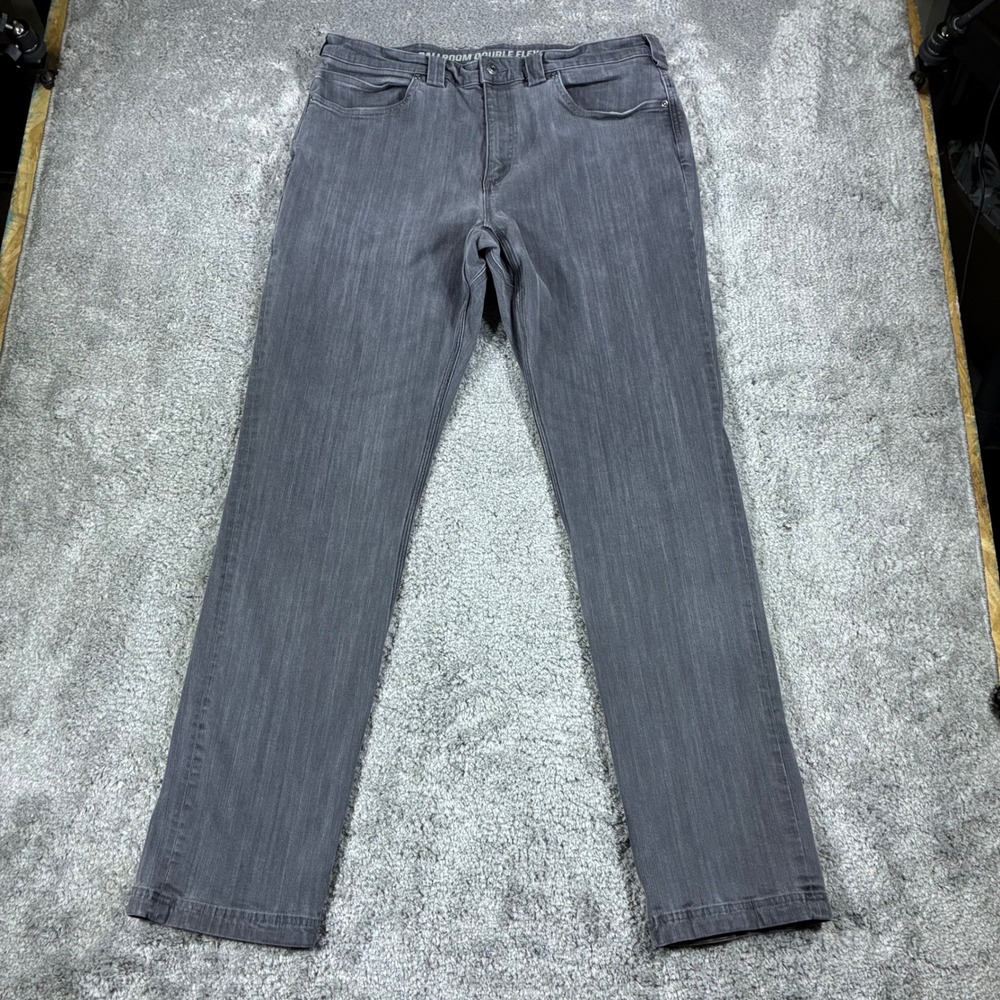 Duluth Trading Ballroom Double Flex Jeans Mens 38x34 Grey Standard Fit Stretch